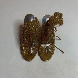 Gold Glitter Women's Heels